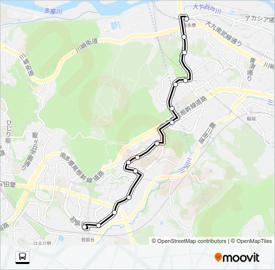 若０２ バスの路線図