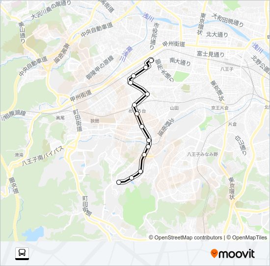 西５５ Bus Line Map