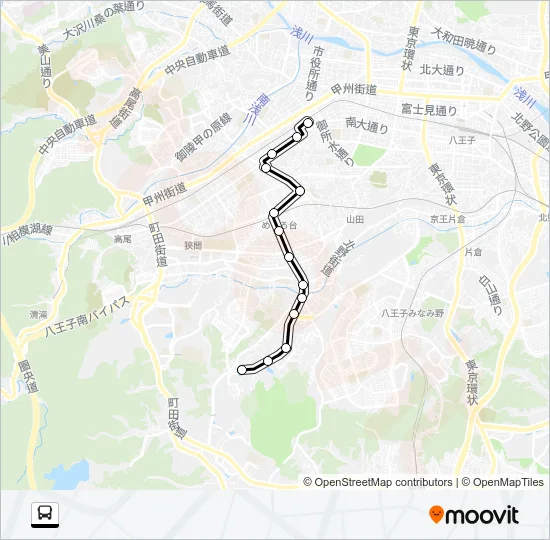 西５５ バスの路線図