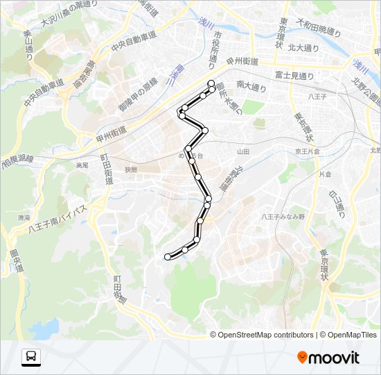 西５５ Bus Line Map