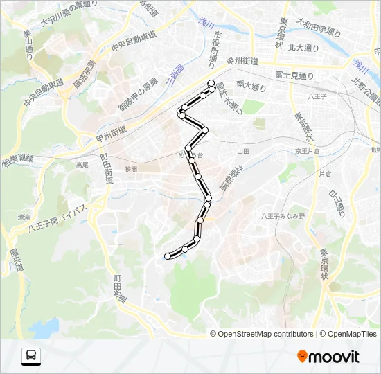 西５５ Bus Line Map