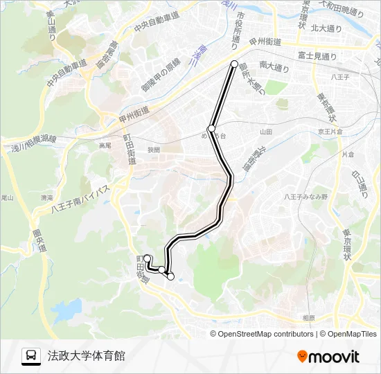 西５６ バスの路線図