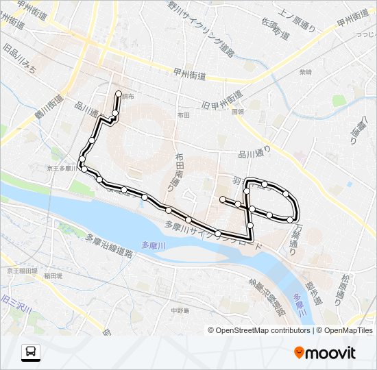調１２ Bus Line Map