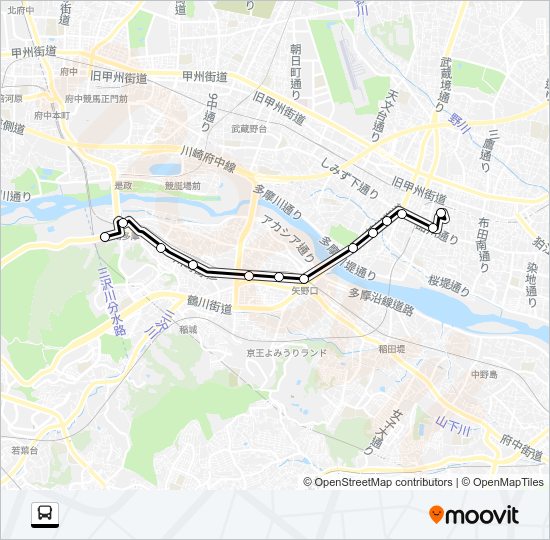 調２１ Bus Line Map
