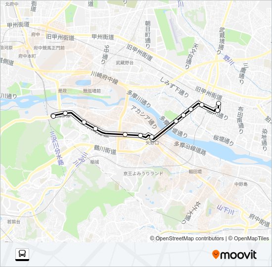 調２１ Bus Line Map