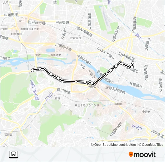 調２１ Bus Line Map