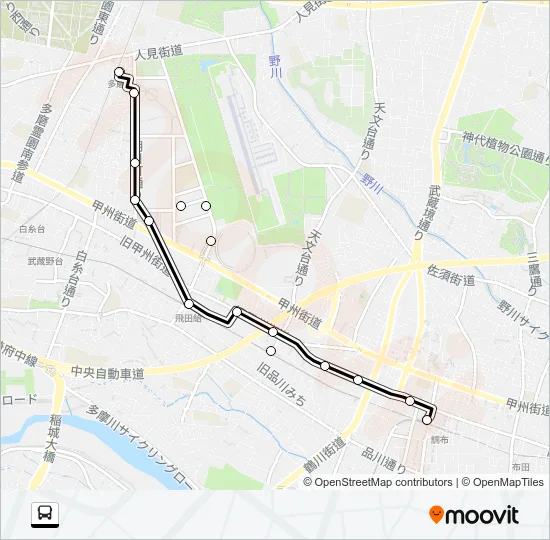 調３３ バスの路線図
