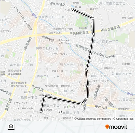 調３４ Bus Line Map