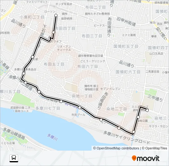 調４１ Bus Line Map
