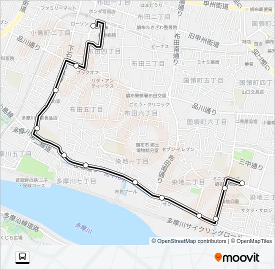 調４１ Bus Line Map