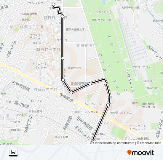 飛０２ Bus Line Map
