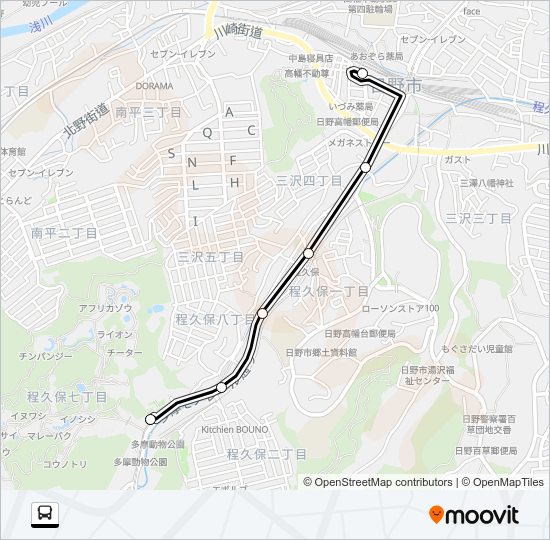 高１１ Bus Line Map
