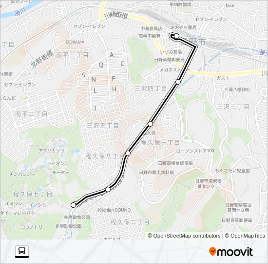 高１１ バスの路線図