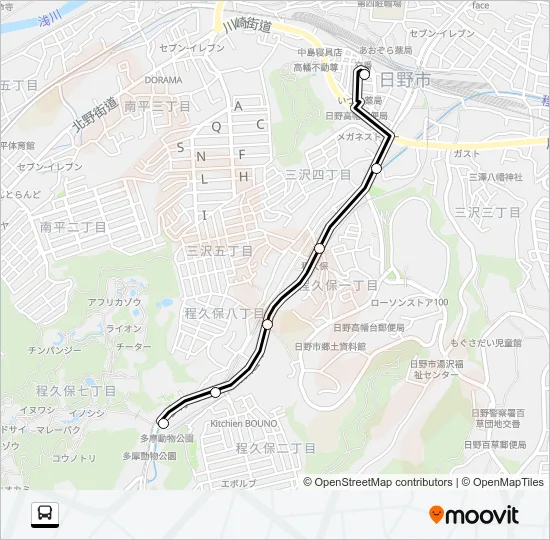 高１１ バスの路線図