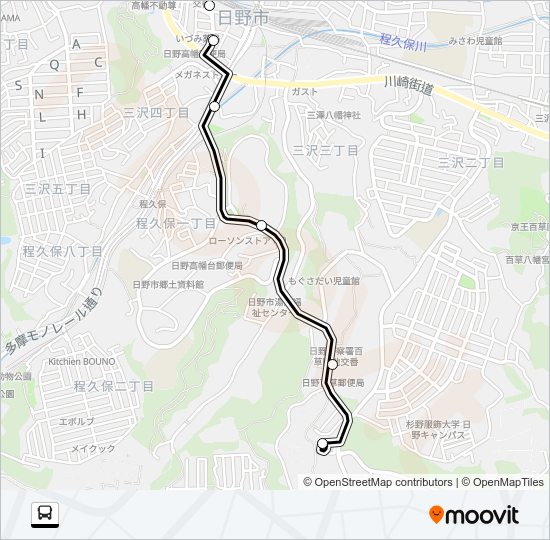 高２１ Bus Line Map