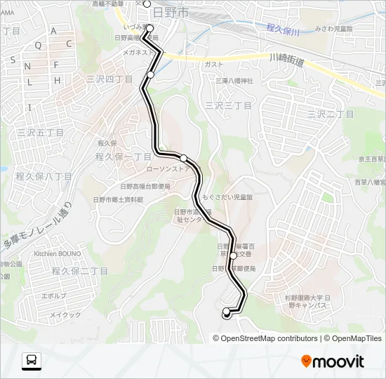 高２１ Bus Line Map