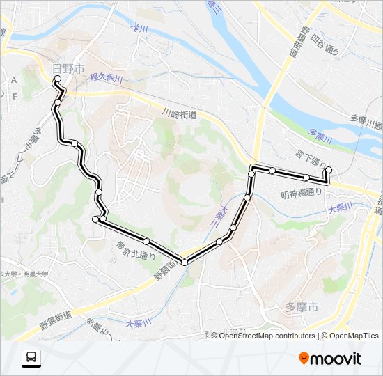 高２２ Bus Line Map