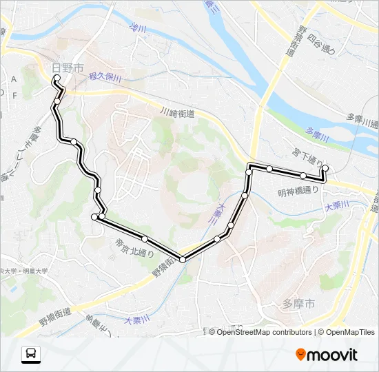 高２２ Bus Line Map