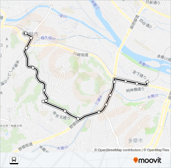 高２２ Bus Line Map