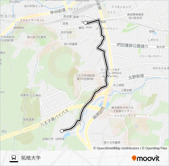 高２３ バスの路線図
