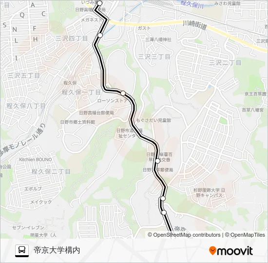高２３ Bus Line Map