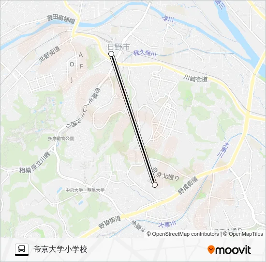 高２３ Bus Line Map