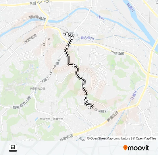 高２３ バスの路線図