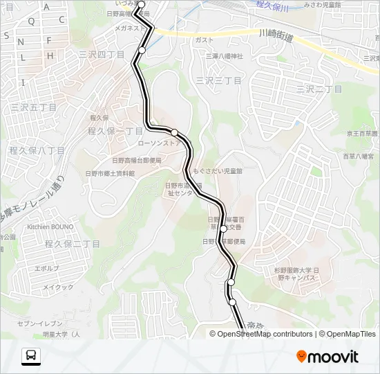 高２３ Bus Line Map