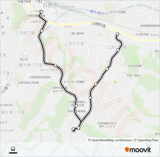 高２５ バスの路線図