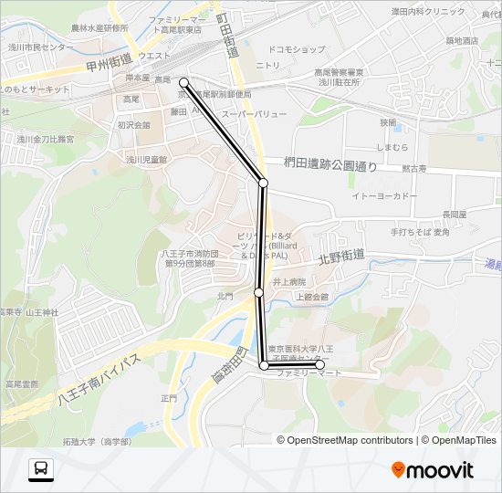 高２５ Bus Line Map