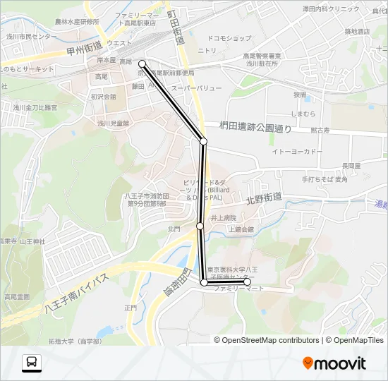 高２５ Bus Line Map