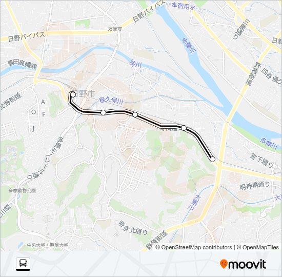 高３１ Bus Line Map