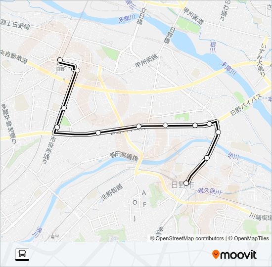 高３２ Bus Line Map
