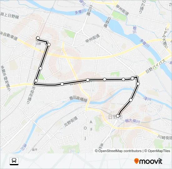高３２ Bus Line Map