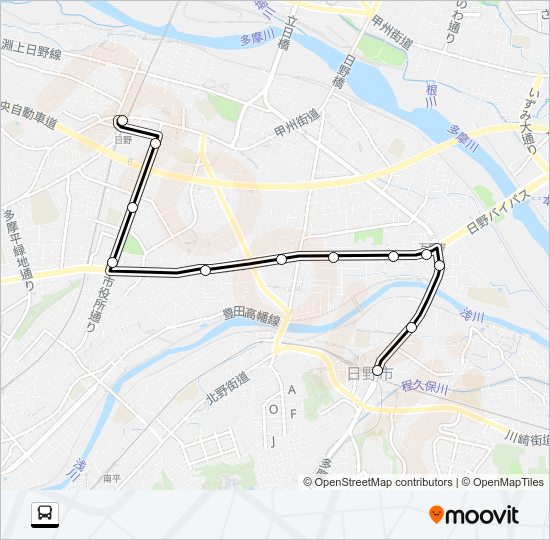 高３２ Bus Line Map