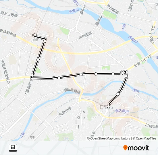 高３２ Bus Line Map
