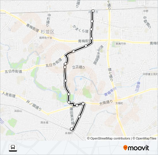 高４５ Bus Line Map