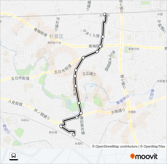 高４５ Bus Line Map