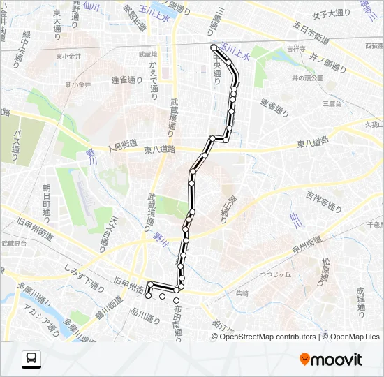 鷹６６ バスの路線図