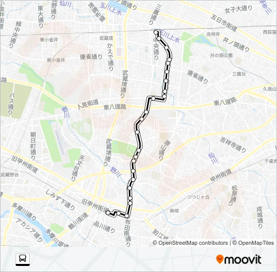 鷹６６ バスの路線図