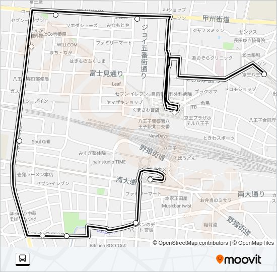 八南０１ Bus Line Map