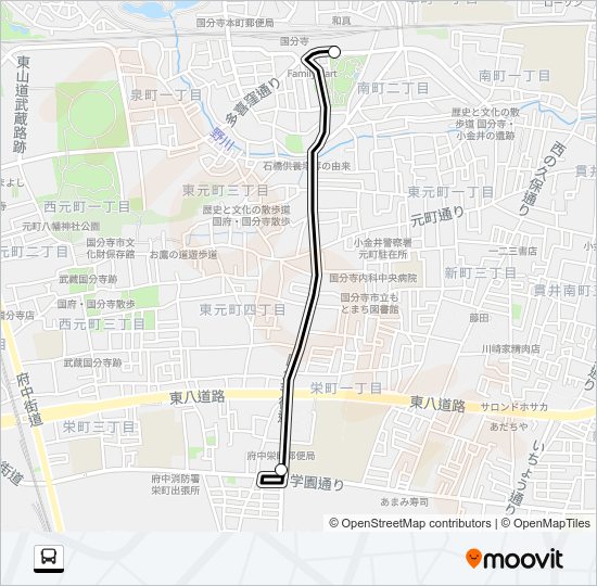 寺９１央 Bus Line Map