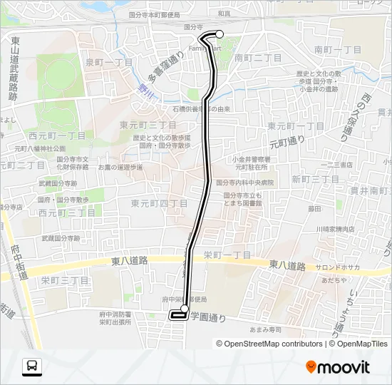 寺９１央 バスの路線図