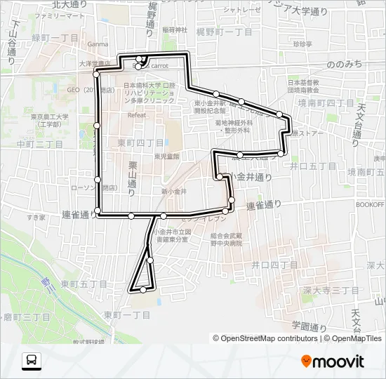 東町循環 Bus Line Map