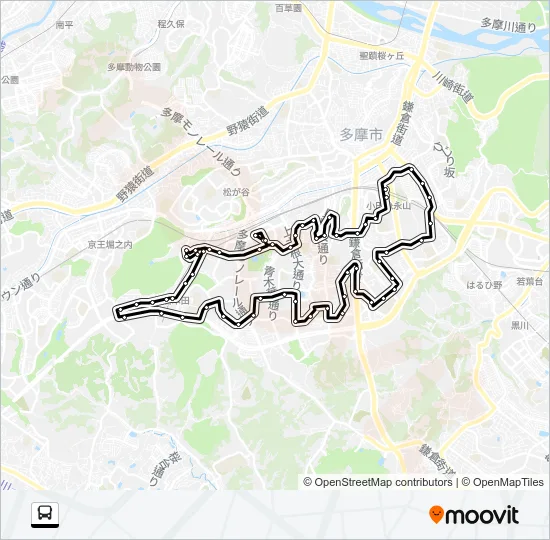 東西循環 バスの路線図