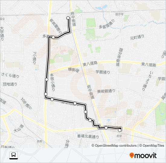西国４４ Bus Line Map