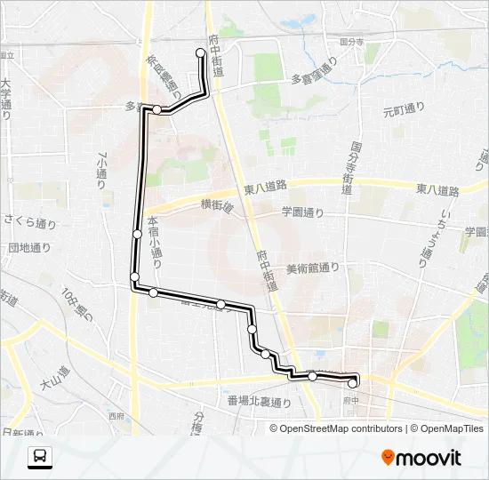 西国４４ Bus Line Map