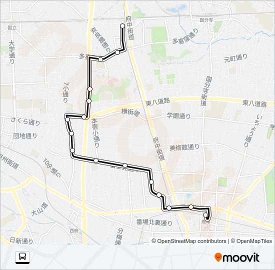 西国４５ Bus Line Map