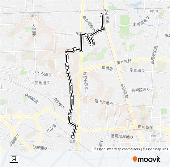 西府０１ Bus Line Map