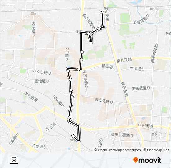 西府０１ Bus Line Map